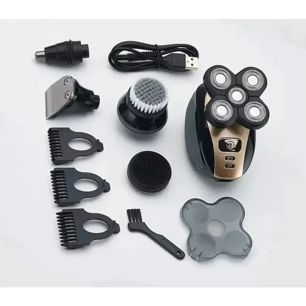 เครื่องโกนหนวดไฟฟ้ามัลติฟังก์ชั่น 5 ใบมีดมีดโกนสําหรับผู้ชายโกนหัวโกนหนวดเคราจมูกผมTrimmerมีดโกนWhal