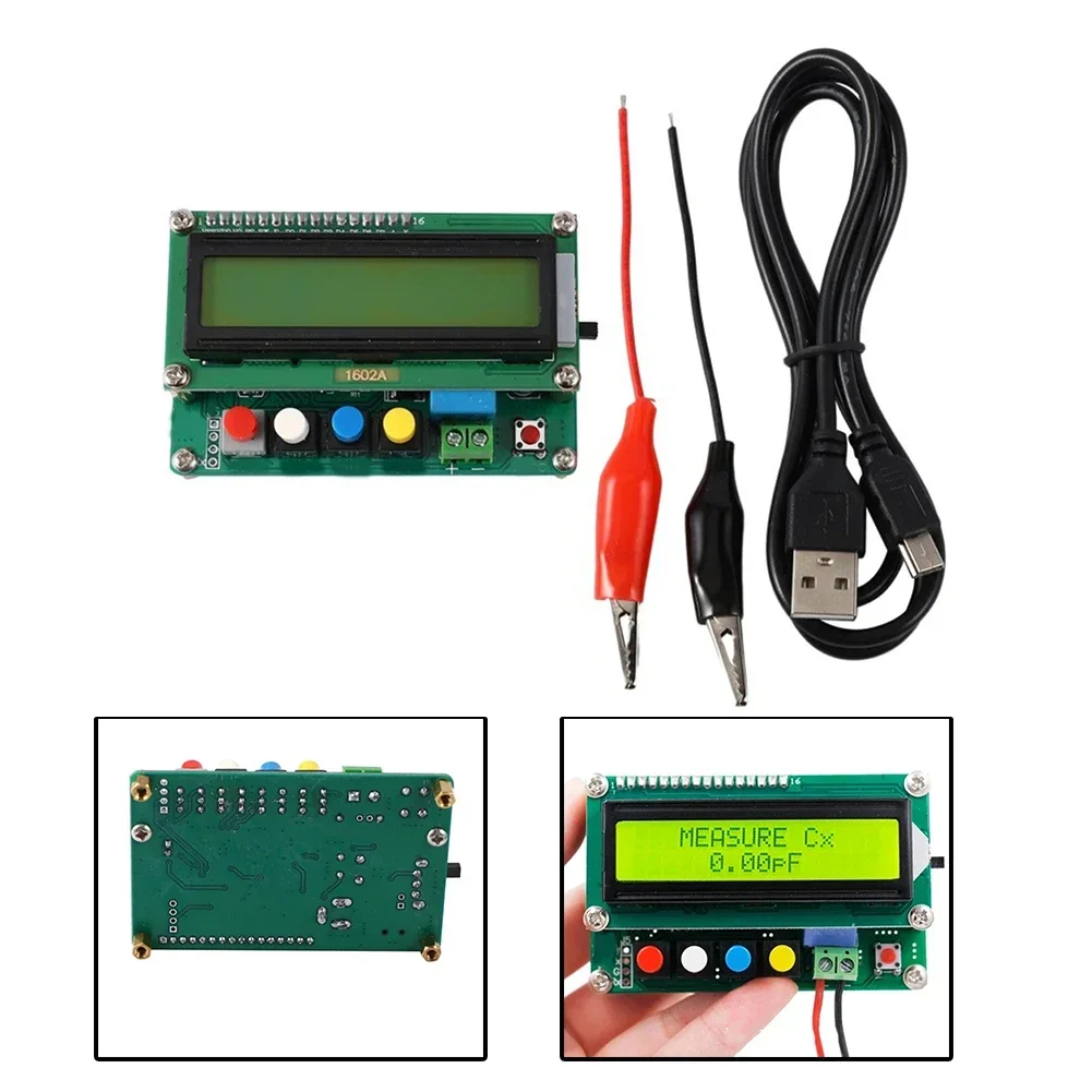 

LC100A Inductance Capacitance Meter Digital Lcd High Precision Inductance Capacitance Tester Meter 500kHz USB Cable