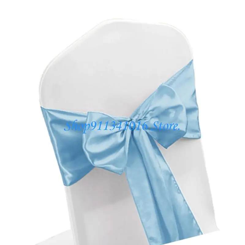 

4X7B Polyester Chair Sash Bows Chairs Stretch Cover For Sophisticated Wedding Decors