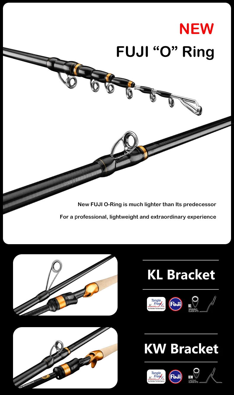 PURELURE NEUE Teleskopstange 1,86 m 2,10 m ML Power BFS 7ft Reisestange Forelle Spinning Casting Solid Tip Carbon Kleiner Köder Barschstange – Detail 6