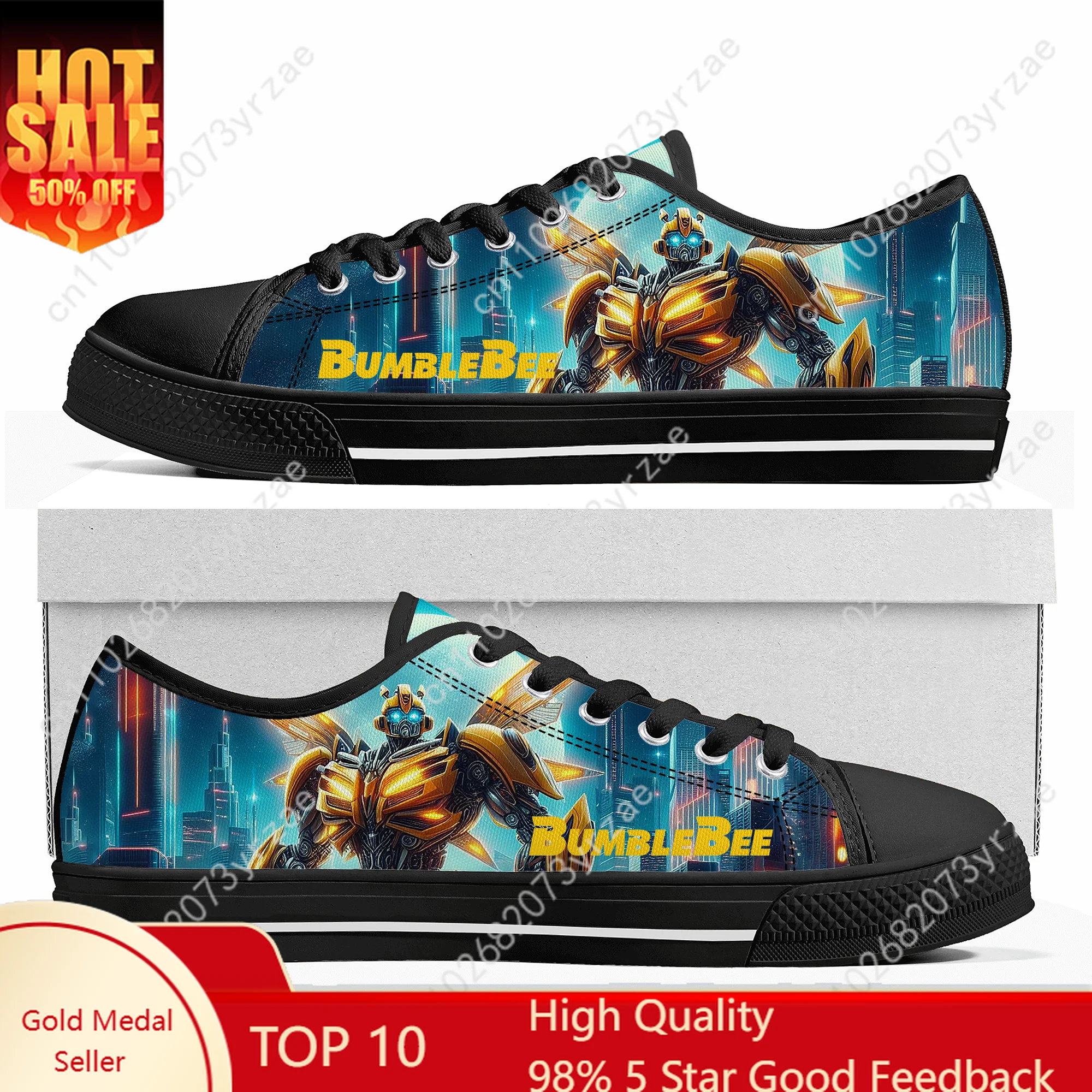 

Bumblebee Low Top Flats Sneakers Men Women Teenager Canvas Sneaker High Quality Fashion Casual Sports Shoes Custom Shoe