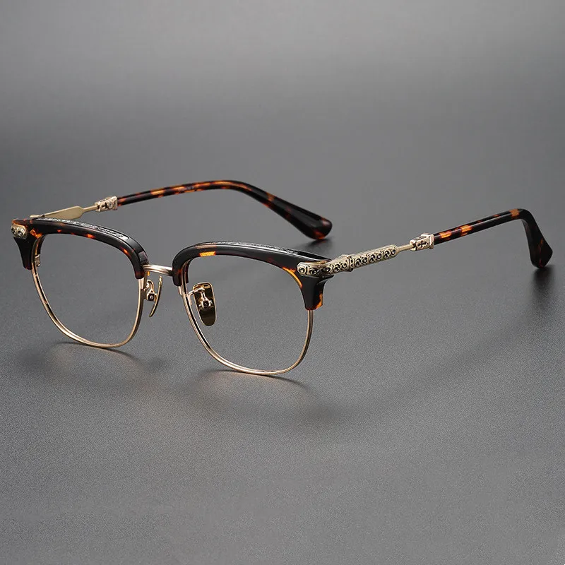 Vintage plus-size widened glasses frame VERTICAL large face and eyebrows acetate glasses frame