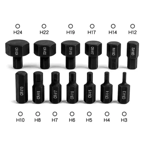3-24mm 알렌 육각 비트 소켓 세트 14개 육각 비트 소켓 알렌 키 육각 렌치 헤드 공구 라쳇 1/2인치 드라이브 스크류 드라이버용