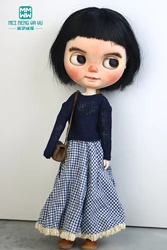 Blyth Doll Clothes Fashion sweaters plaid skirts jeans hats for Azone OBitsu FR Toys gift