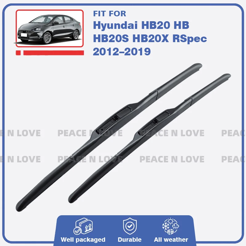

Car Front Wiper Blades For Hyundai HB20 HB HB20S HB20X 2012–2019 2017 RSpec Concept Window Windscreen Windshield Car Accessories