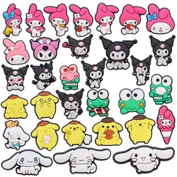 1-32 stücke schöne Kuromi Hund Frosch Melodie Schuhe Charms Zubehör Miniso Mode Dekoration passen Kinder Weihnachts geschenke