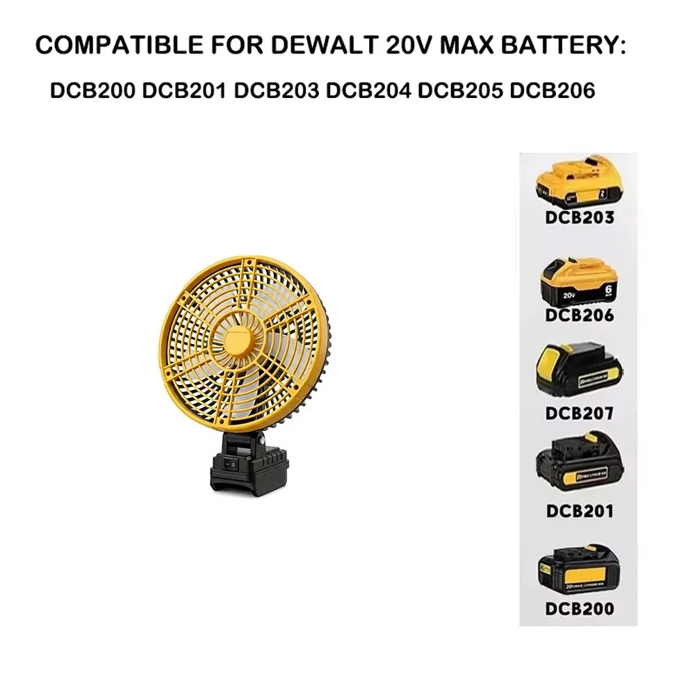 Brushless Camping Fan Outdoor Fishing Wireless Desktop Portable Strong Wind Fan Compatible With Makita Dewalt Milwaukee Battery view 3