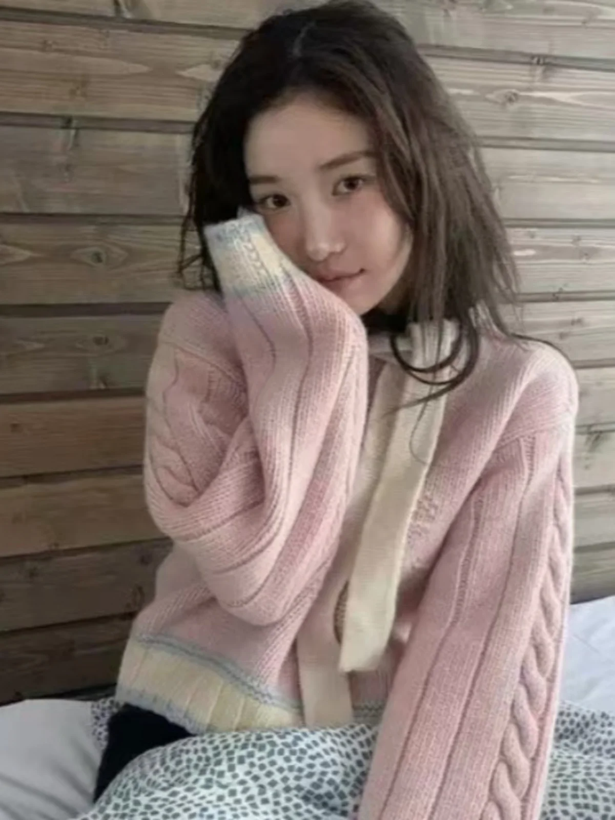 

Winter Warm ort Knitted Sweater Women's Sle Korean Version Snowflake Pattern Classy Small Size Trendy Fce Pullover