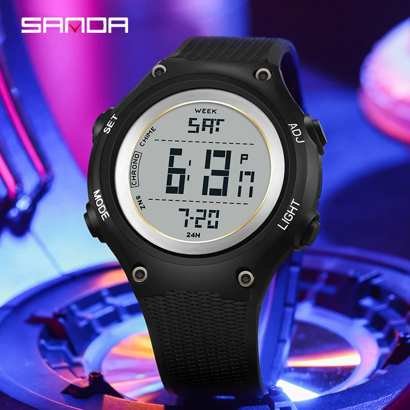 Sanda 2141 Top-Marke 2023 Outdoor-Sport Herren uhren Multifunktions wasserdichte digitale Herren uhr Chronograph Relogio Masculino