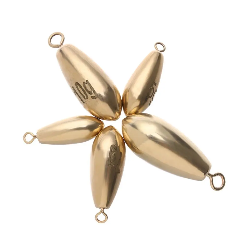 ตะกั่วตกปลาทรงกลม 5 ชิ้น ตัวถ่วงน้ำหนักเพิ่มเติม ตะกั่วตกปลา ตัวเชื่อมตะขอทองเหลือง