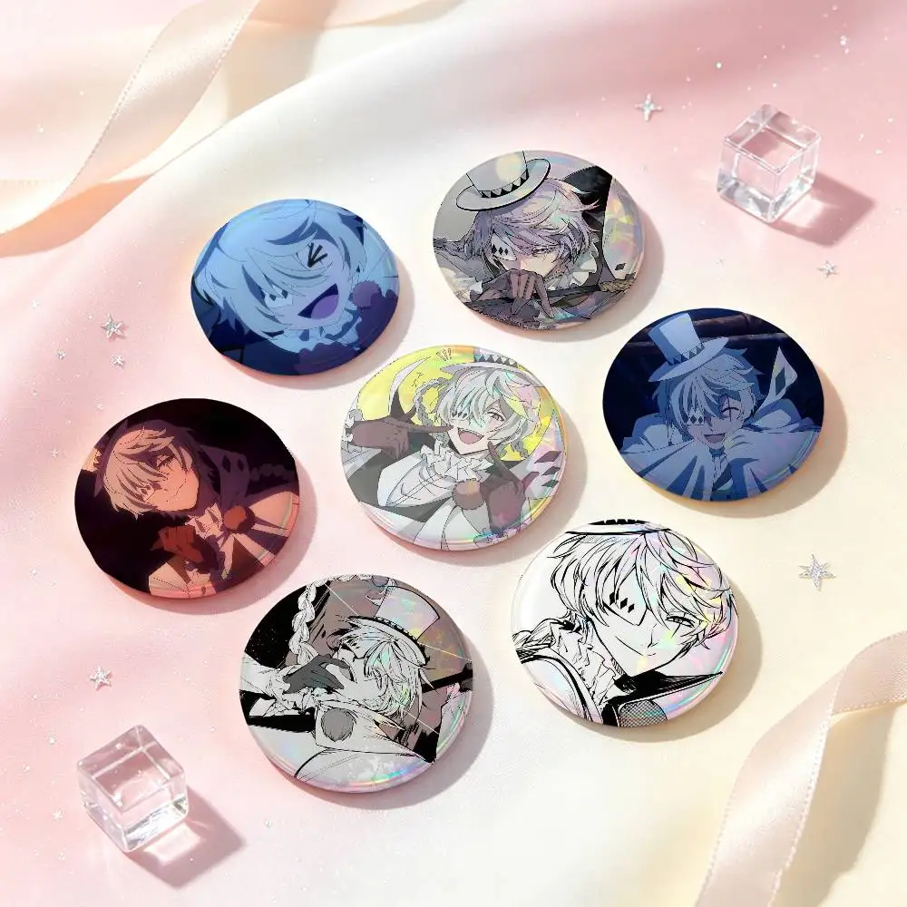 N-Nikolai Gogol B-Bungo Badges Badges 25 32 44 58 75 Mm Round Cosplay Pin Bag Decor Fans Collect Friends Gifts Brooch Souvenir