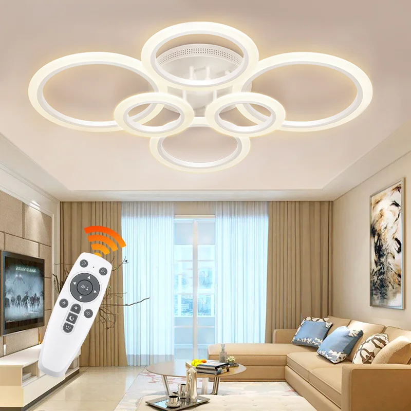 

Modern LED Ceiling Lights Chandelier Home Indoor Hanging Lamps Smart Remote Control Stepless Dimming For Dining Room Living Room