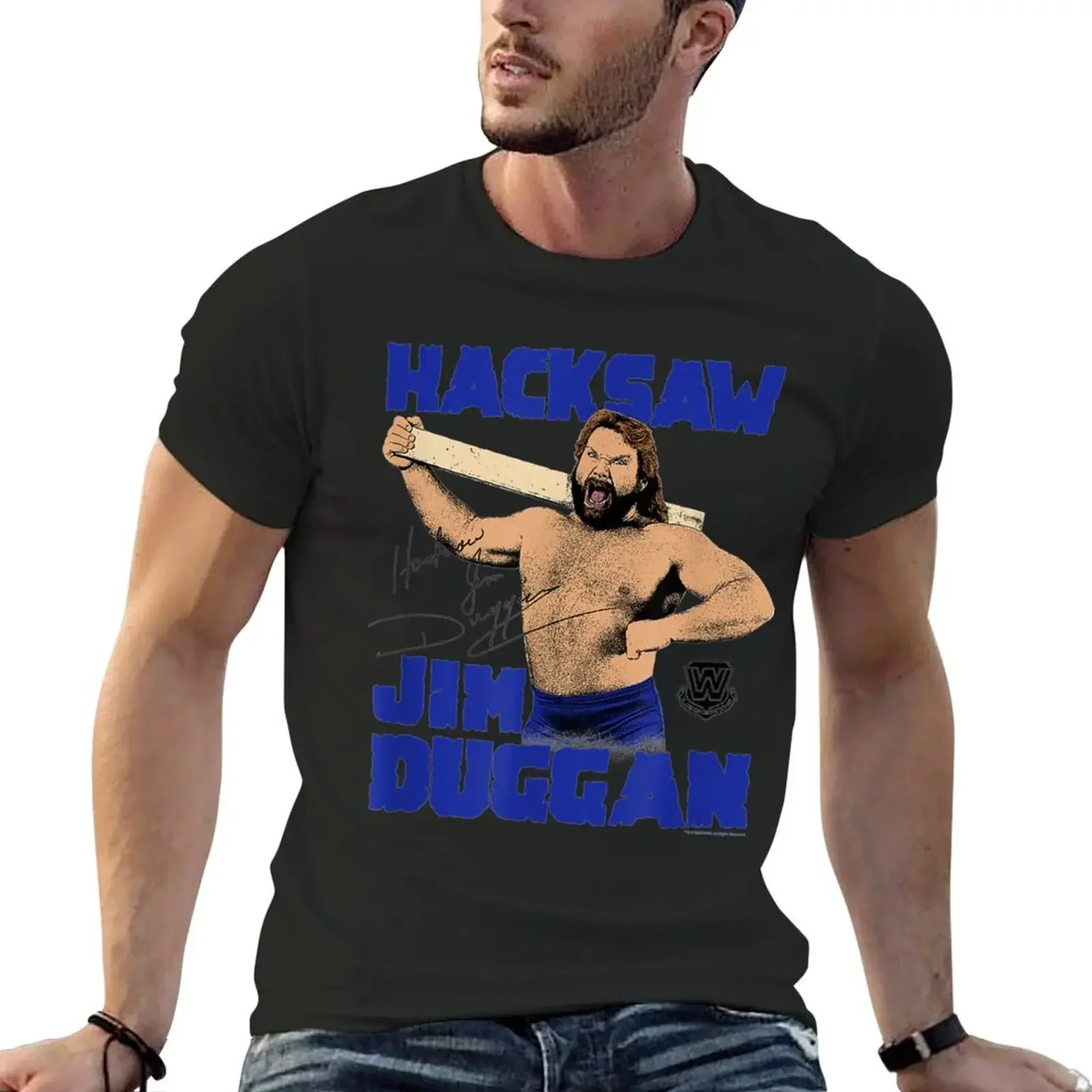 Cool Wrestling Hacksaw T-Shirt baggy shirts plus size tops T-shirt men