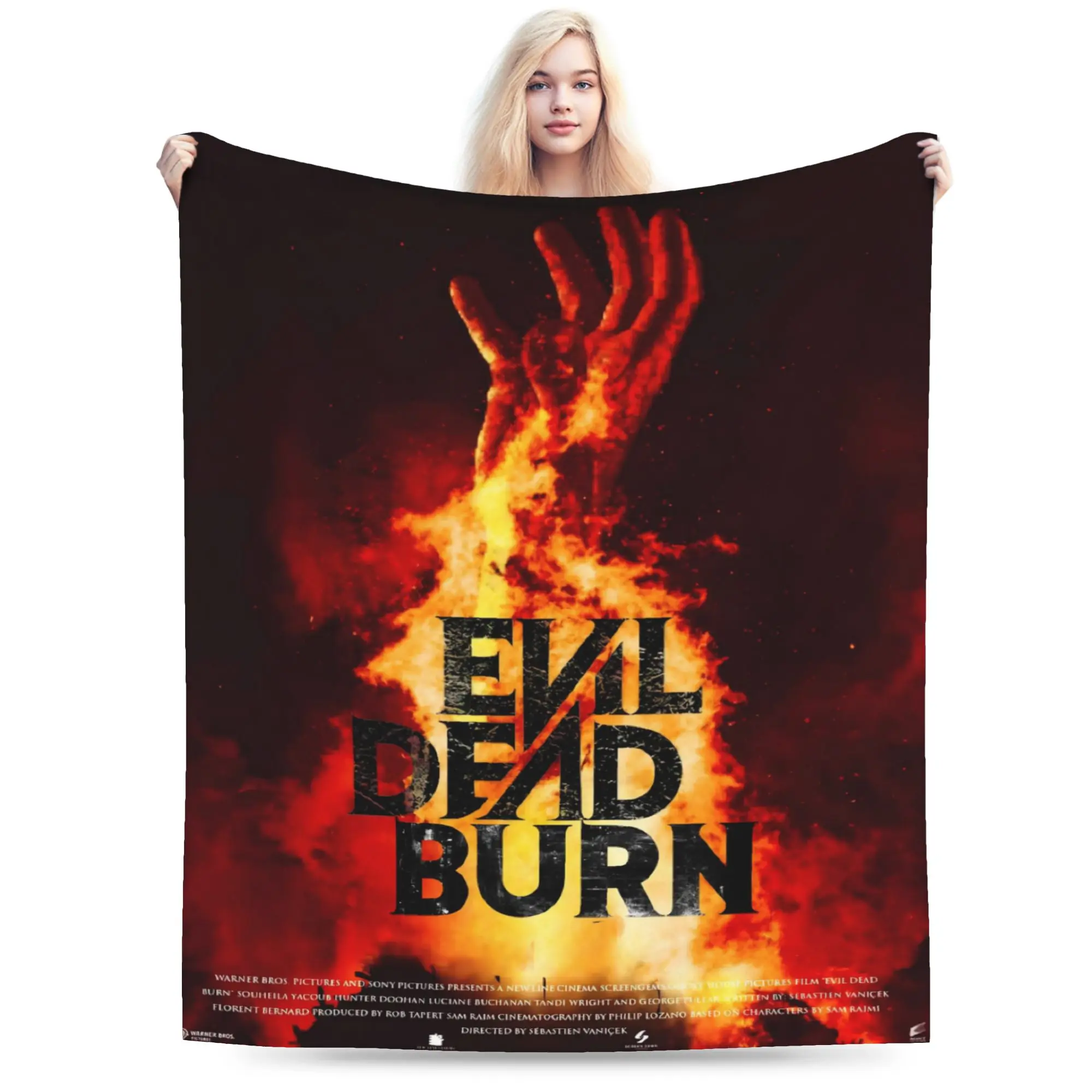 Evil Dead Burn Blanket Multiple Sizes Warm Cozy Fluffy  Throw Blankets for Sofa Couch and Bed