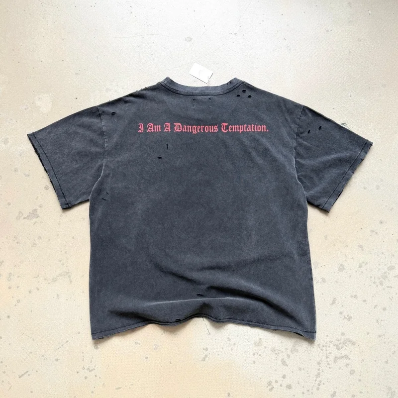 Deadly Seduction Limited Edition Heavyweight Washed Distressed Streetwear Oversized Casual Retro T-Shirt
