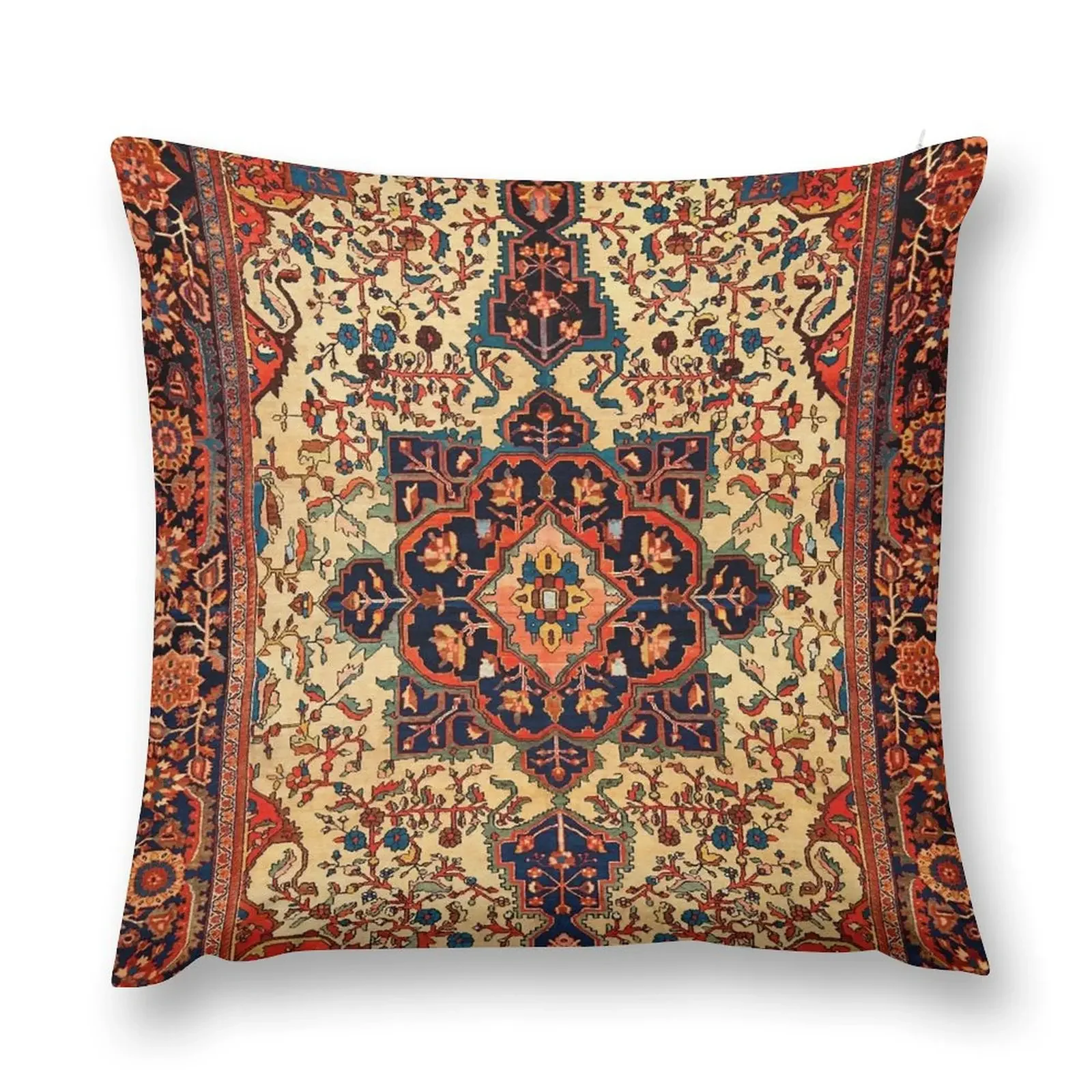 Ferahan Sarouk Antique Persian Carpet Print Throw Pillow Christmas Pillowcase Sofa Pillow Cover pillow