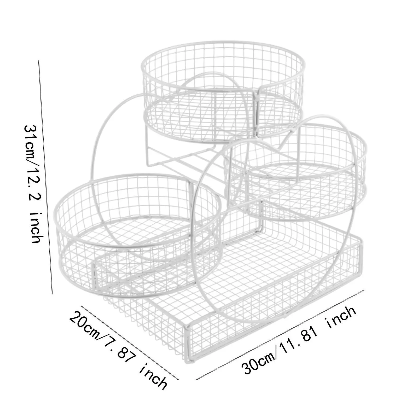Fruit Basket Multiuse Kitchen Countertop Rack for Veggie Storage Vegetable