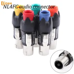 Metal 4 Pin Ohmic Connector Professional Audio Plug Stage Slightly Speaker Wire Accessories Solder-free NL4FC