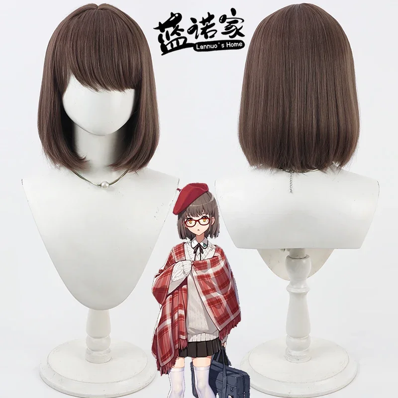 Anime Mahjong Soul Ninomiya Hana Wig Cosplay Halloween Party Prop Synthetic Hair Heat Resistant Fiber + Wig Cap