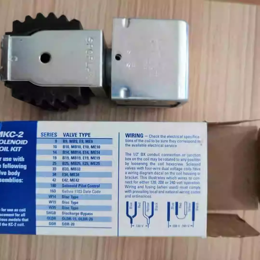 Nouvellement compatible avec les bobines d'électrovanne Sporlan : MKC-2 12V MKC-2 24V OMKC-1 208-240V OMKC-1 120V OMKC-1 24V OMKC-2 208-240V O