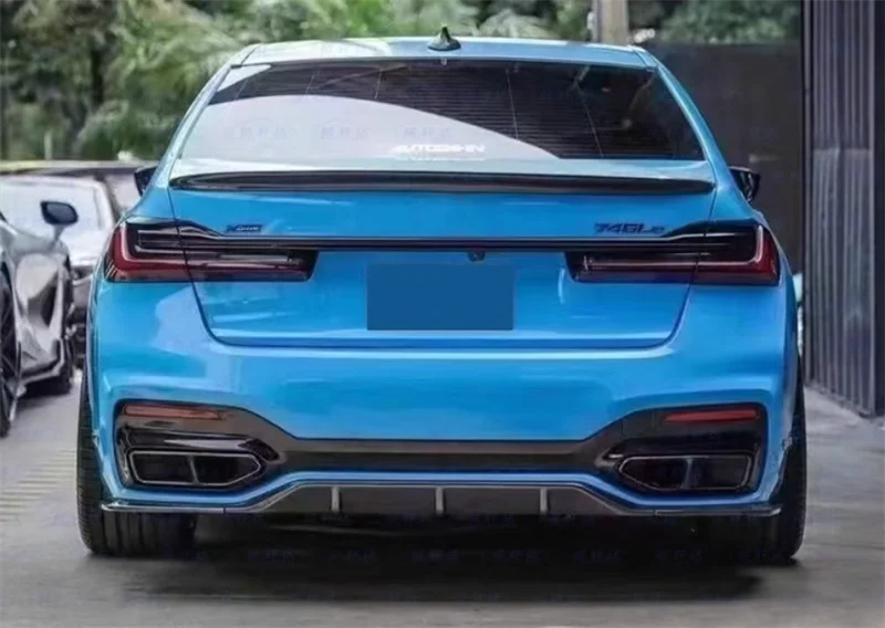 ل BMW G11 G12 G13 2017 2018 2019 2020 2021 ReaI ألياف الكربون الوفير الخلفي الشفة المفسد عدة