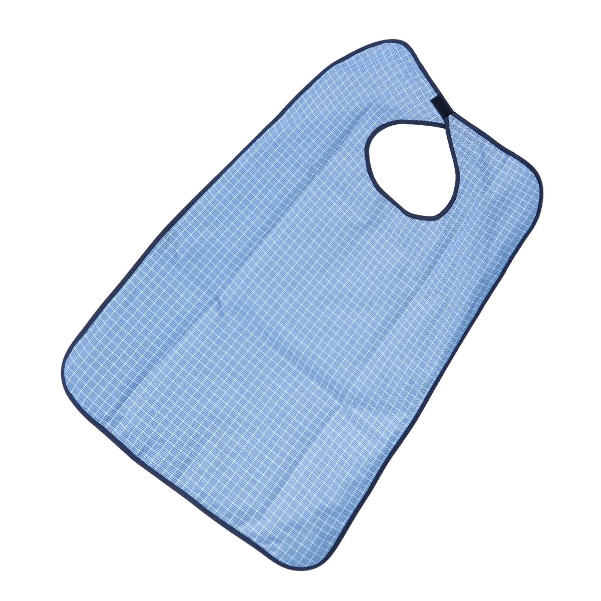Plaid Double Layer Adult Waterproof Bib Mealtime Clothing Protector for Bedridden Convalescent Or Dexterity Impaired Users Easy