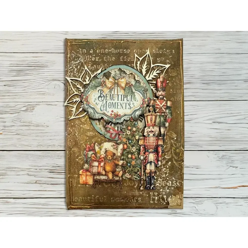 New City Christmas Snow Scene Stamps & Stencil Scrapbook Diary Decoration Embossing Template DIY Greeting Card Handmade