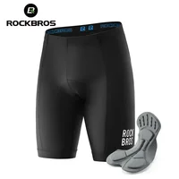 ROCKBROS-ropa interior de ciclismo para hombre, pantalones cortos con almohadilla de Gel 3D, ropa para bicicleta, pantalones cortos antideslizantes y transpirables con forro para montar en carretera MTB