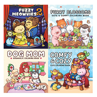 Fuzzy Newbies Coloring Books, Lively Scenes, Easy Coloring, For Home Parent - Child DIY, Relax, Unwind, Boost Creativity