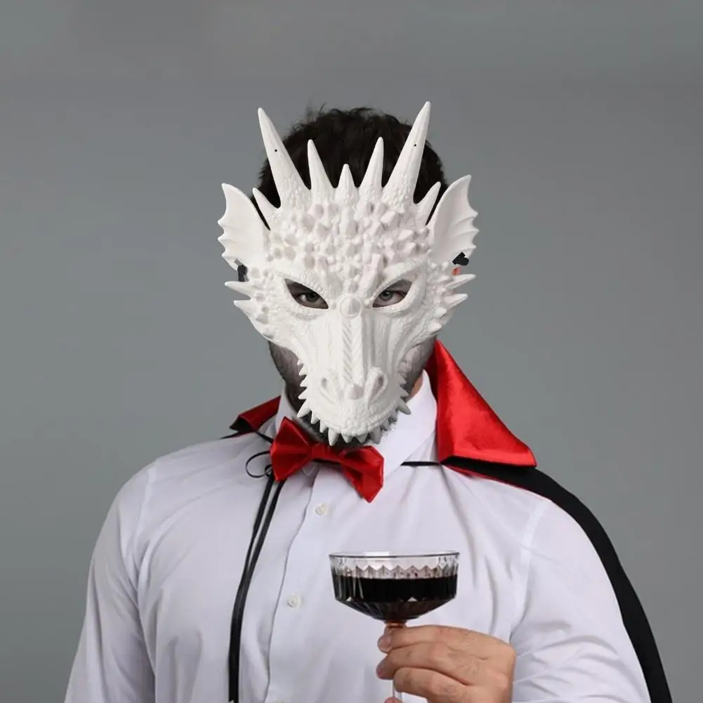 3d Dragon Face Guard Colorful Dragon Headgear Face Guard for Stage