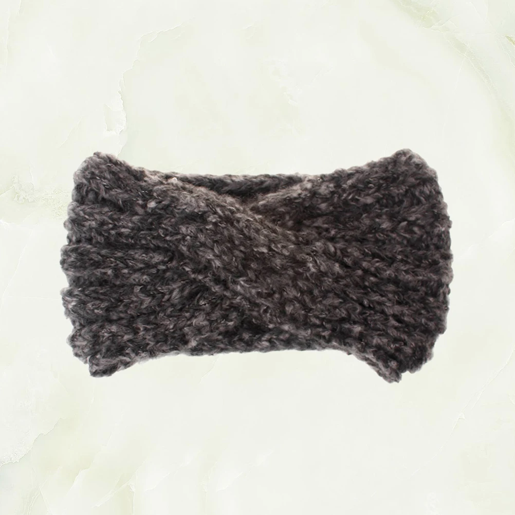 

Ear Protection Hair Cover Knitted Headwrap Warm Protector Mohair Bands Handmade Accessories Cross Miss