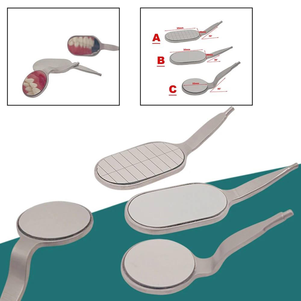 

Anti-Fog Rhodium Dental Mouth Mirrors, Reusable Long Shape Oral Reflectors High-Quality Dental Tools for Dentists Clinics