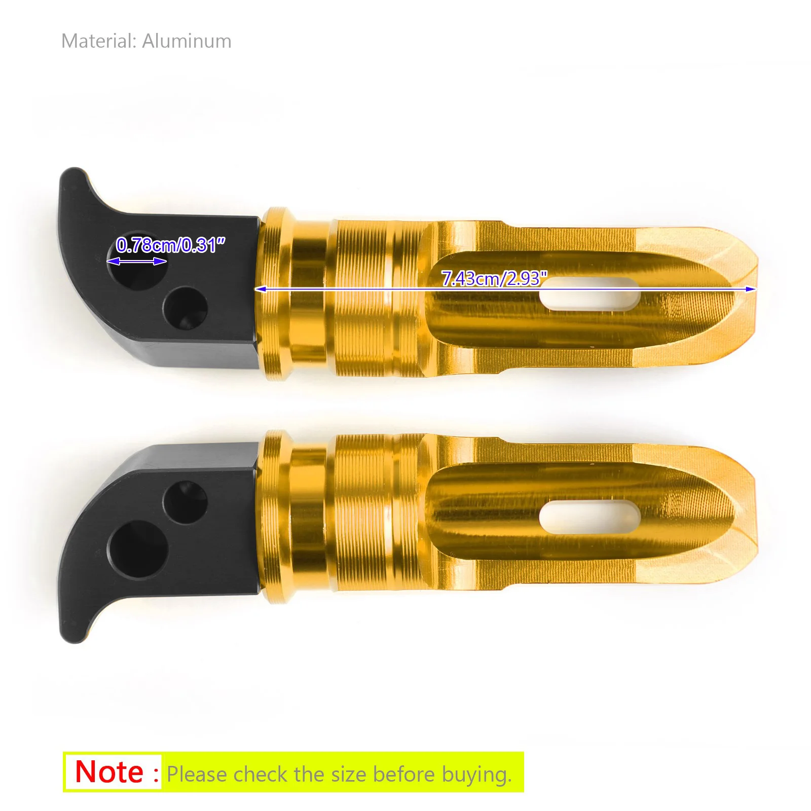 Areyoushop Rear Foot Pegs footrest for YAMAHA FZ1 FZ6 FZ07 FZ8 FZ09 FZ10 YZF R3 R25 NMAX  125 155  Motorcycle Accessories Parts