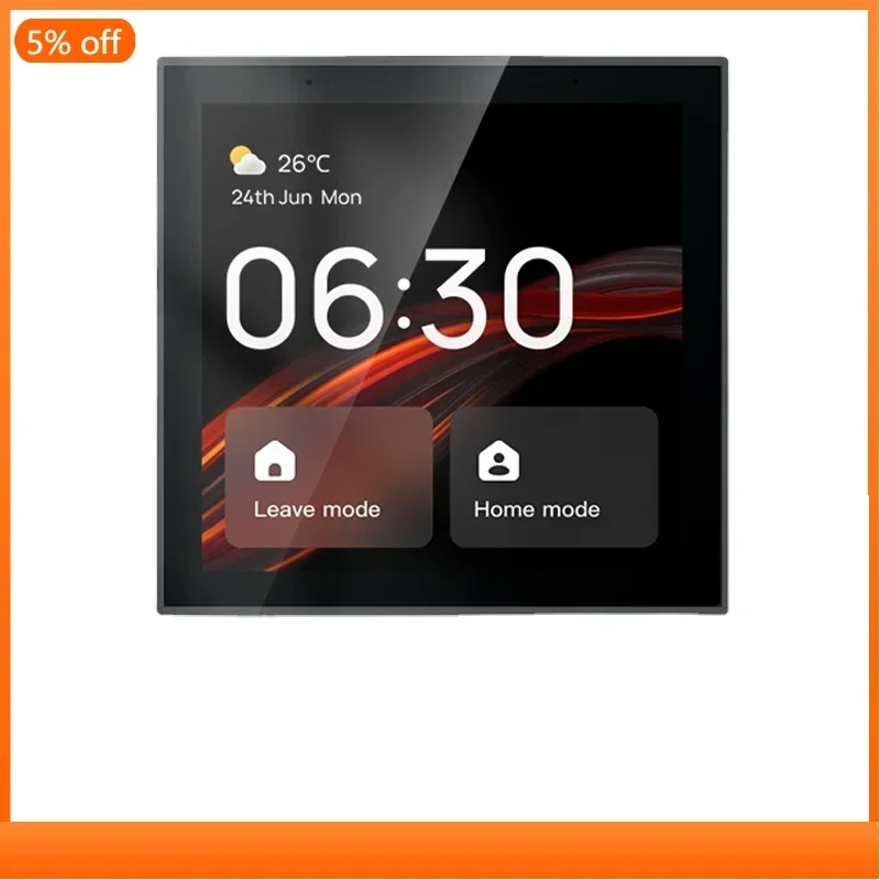 

4 Inch In-Wall Tuya Central Control Panel Switch Smart Home Touch Panel Controller Built In Zigbee Hub Gateway And Alexa Speaker