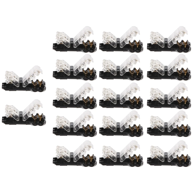 48 Pcs Wire Connectors Low Voltage T Tap Wire Connectors 2 Pin 2 Way Automotive Wire Connectors Compact Splice Connector