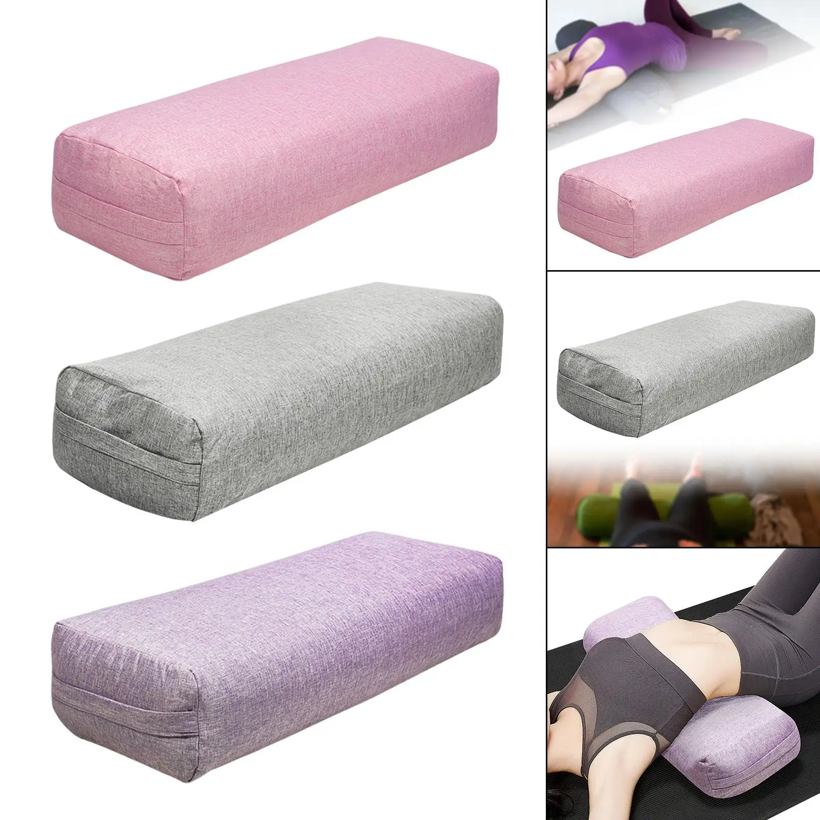 

Yoga Bolster Pillow for Meditation Yoga Accessories for Legs Rectangular Yoga Cushion Support Pillow Rectangular Yoga Pillow