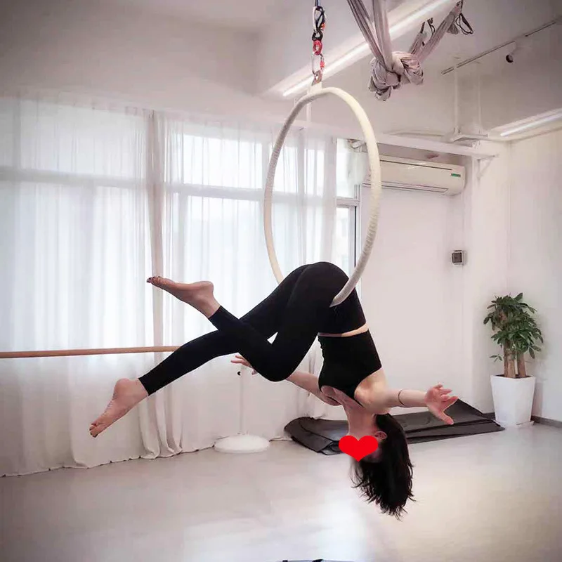 85cm Aerial Hoop Sets Fitness Gym Stainless Lyra Hoops Aerial Ring Yoga Equipment Single Point Circus with Accessories Indoor