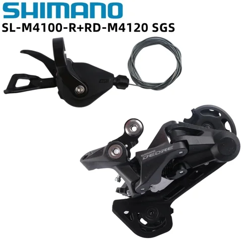 Shimano Deore M4100 Mini grupo 2x10v/11v palanca de cambios RD-M4120 M5120 desviador trasero de jaula larga para juego de bicicleta de montaña 10s