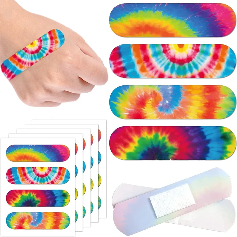 40pcs/set Rainbow Color Band Aid PE Waterproof Sticking Plasters Wound Dressing Patch for First Aid Adhesive Bandages Woundplast