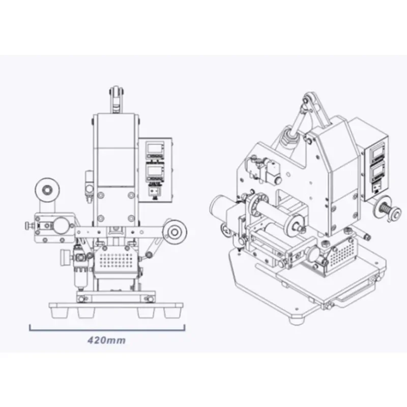Pneumatic High Speed Stamping Machine Automatic Imprint Indentation Leather Paper Stamping