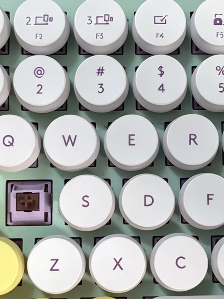 Purple Replacement Keyboard Laptop KEY & Clips For Logitech POP KEYS W A S D Z H S T O P Cap Keycap And Hinge