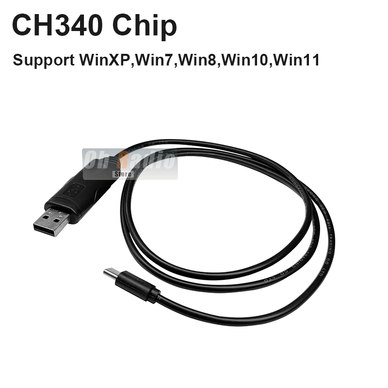 USB Programming Cable Type-C Interface CH340 Chip Support Win11 For Iradio UV-98 Plus UV-99 R5000 R6000 R80 RT-880 Two Way Radio view 2