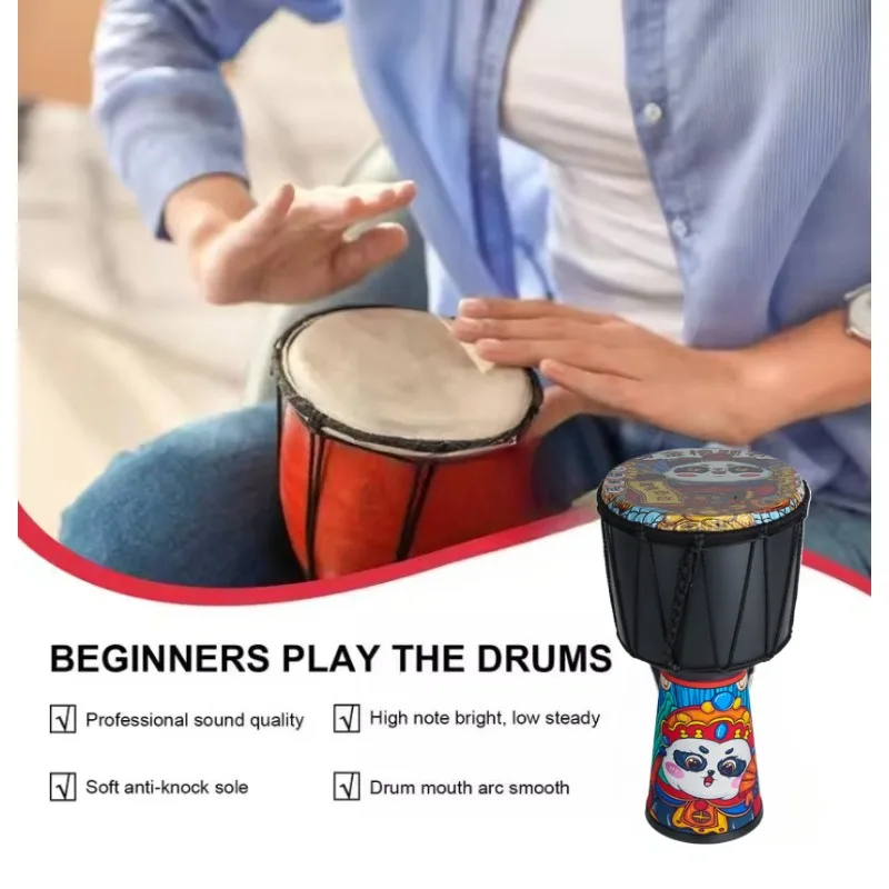 Tambor Africano Portátil de 6 Pulgadas, Tambor Africano Profesional de ABS, Djembé, Instrumento Musical de Percusión
