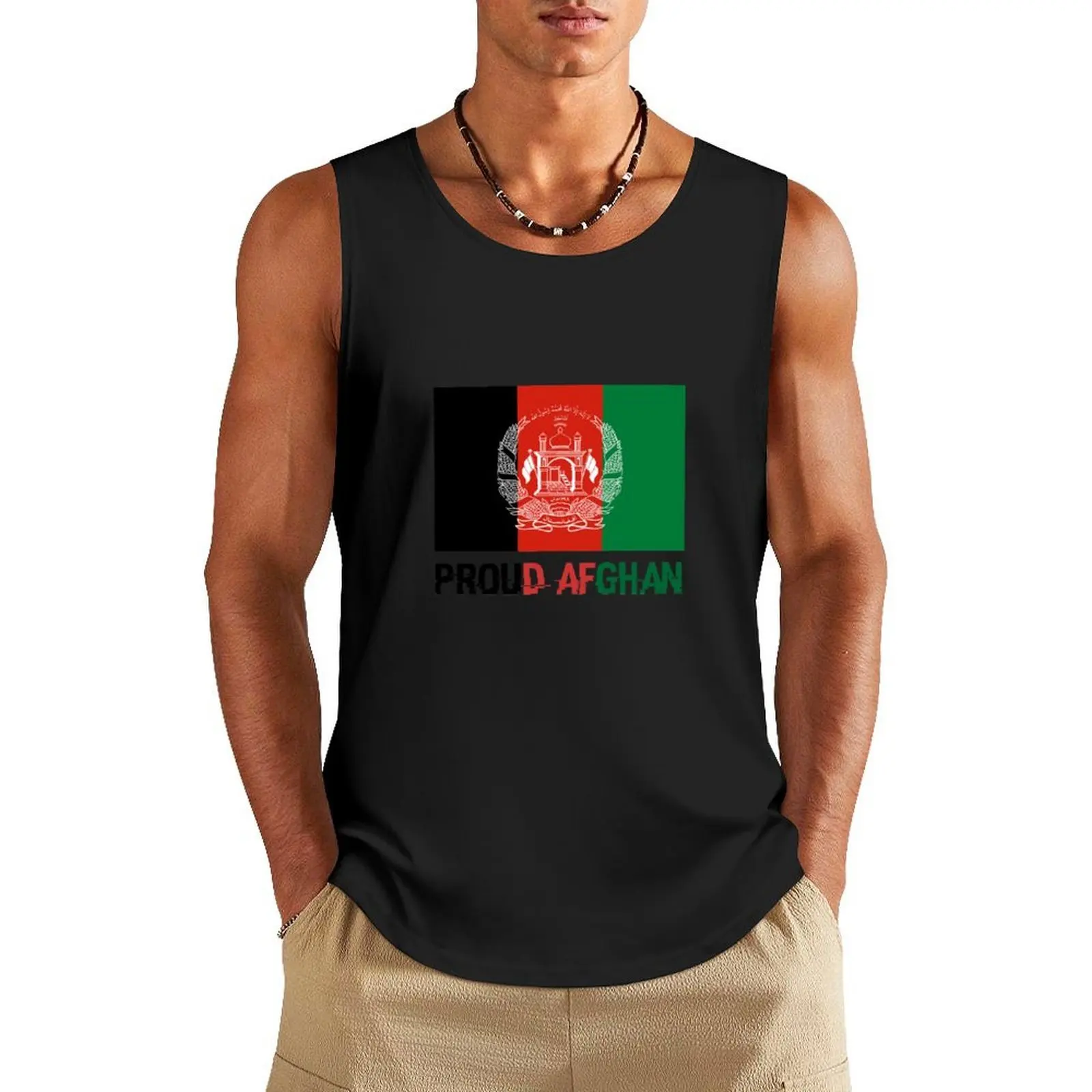 

Proud Afghan Afghanistan Flag Tank Top training weight vest bodybuilding t shirt gym t-shirts man gym t shirt men