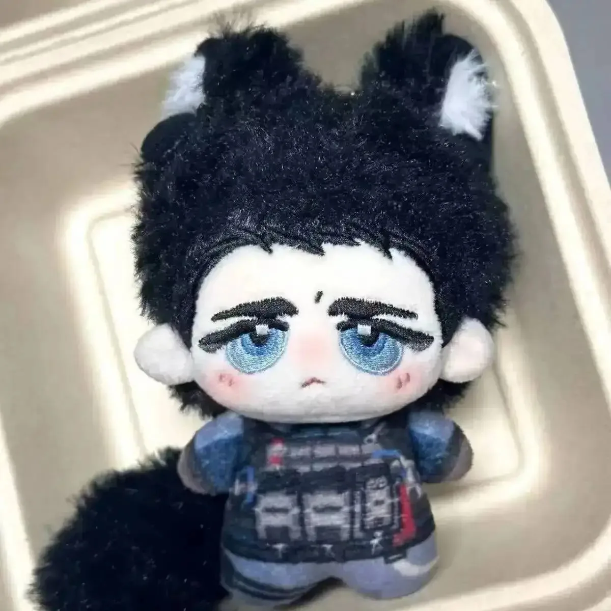 10CM 게임 콜 오브 듀티 키건 코스프레 플러시 인형 존 코튼 인형 귀여운 플러시 펜던트 키체인 백팩 장식 크리스마스 선물