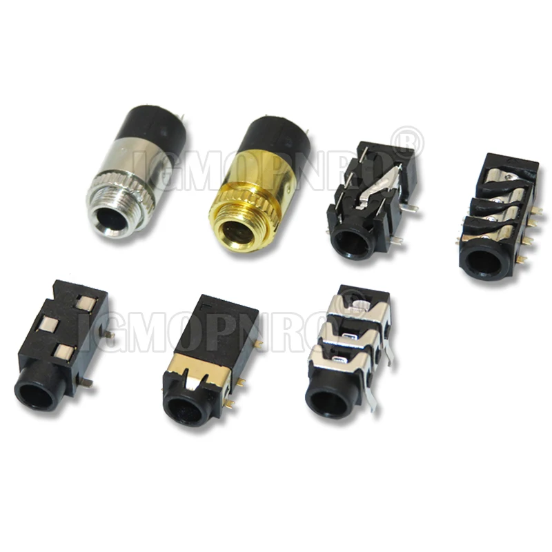 5PCS 3.5MM PJ320 PJ-392 313 342M 342 324 316 317 306 Stereo Female Socket Jack With Screw 3.5MM Audio Video Headphone Connector