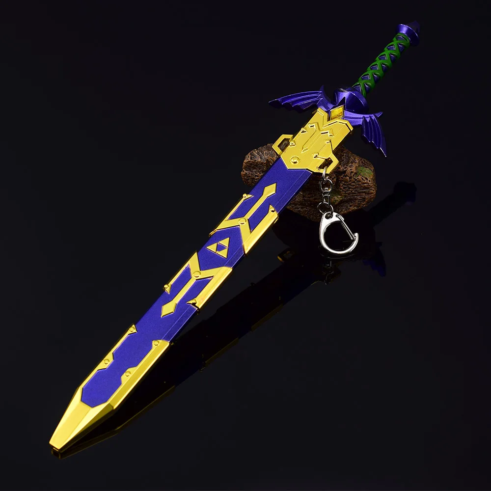 28cm mestre espada o hyrule fantasia lágrimas do reino arma de metal modelo katana lâmina chaveiro ornamento artesanato presentes brinquedos