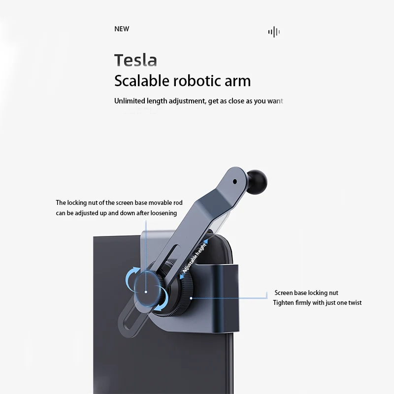 ل تسلا نموذج 3/Y هايلاند 2017 إلى 2025 نموذج Y Juniper 2025 حامل هاتف السيارة الملحقات مع تعديل متعدد الزوايا