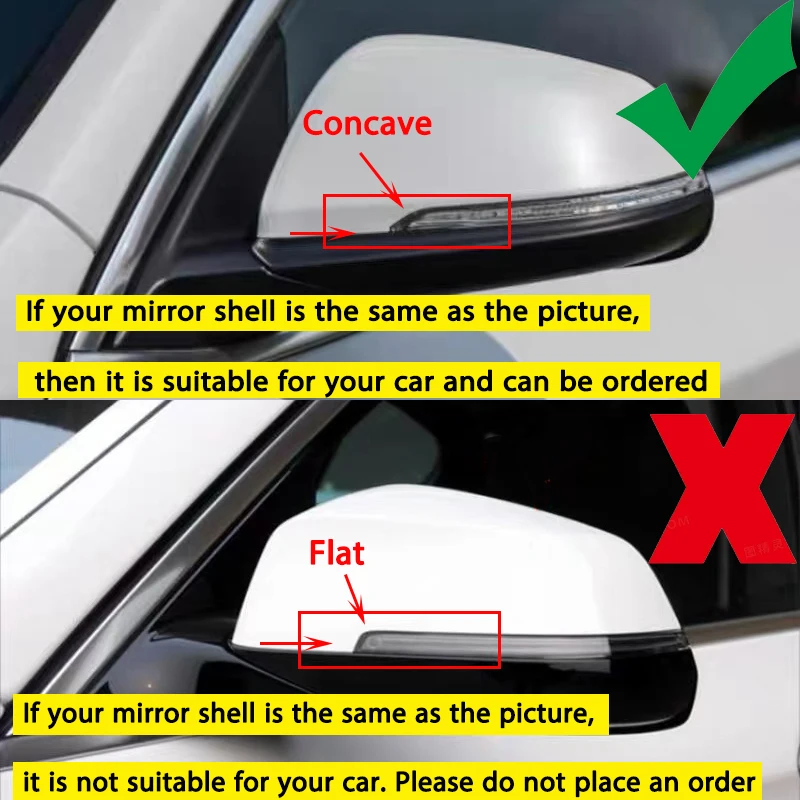 Carbon Fiber Look Black Rearview Mirror cover for BMW F44 F40 G29 2020+ F48 F49 F52 2019-2020 For X2 F39 Toyota Supra 2019-2020