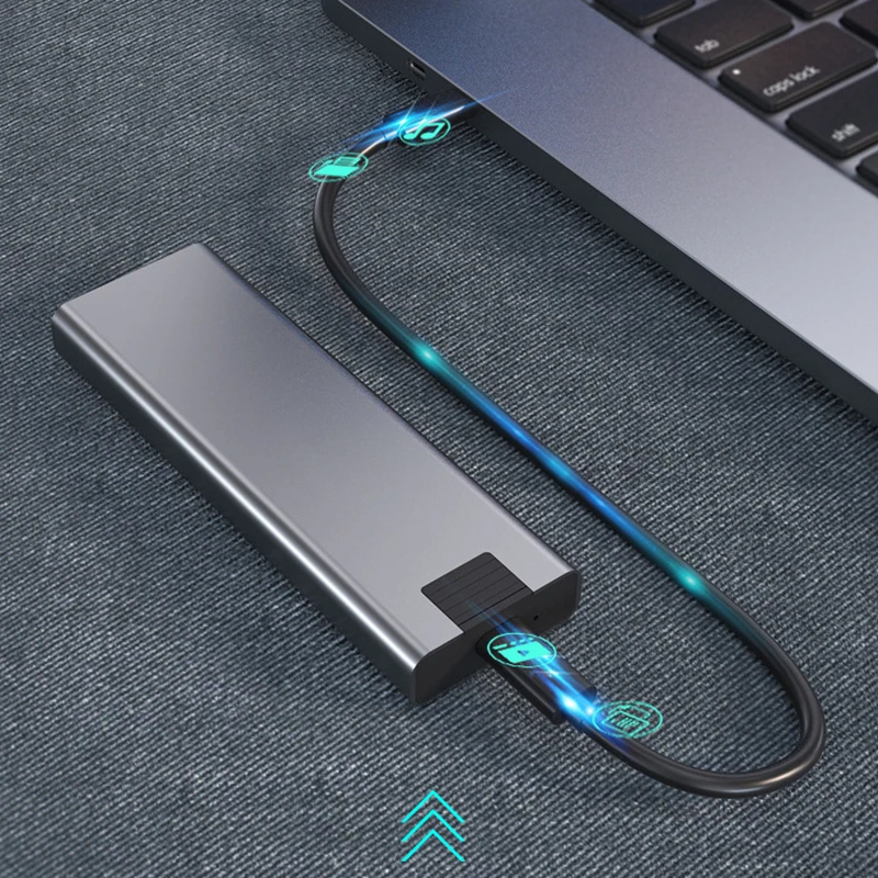 

M.2 10Gbps NVMe/NGFF SSD HDD Adapter USB To Type-C Phon E USB3.2 External Hard Drive Enclosure Case 2242 2260 2280 For IPhone